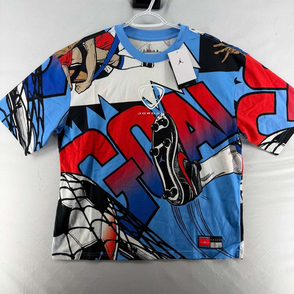 1630 Jordan Brooklyn Comic Graphic T-Shirt Size S Multicolor NEW